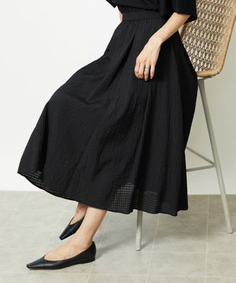＜MICHELKLEIN(Women/小さいサイズ)＞［小さいサイズ］トリオシアーチェックフレアスカート（セットアップ対応）