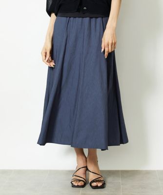 ＜MICHELKLEIN(Women/小さいサイズ)＞［小さいサイズ］シャンブレーデニムフレアスカート