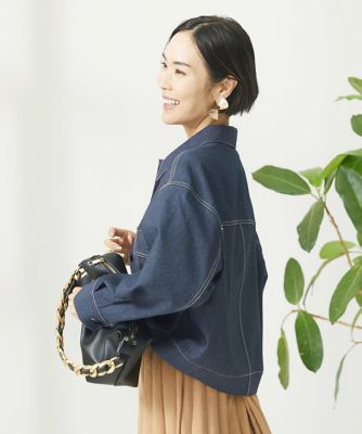 小さいサイズ］デニムライクブルゾン | MICHELKLEIN(Women/小さい
