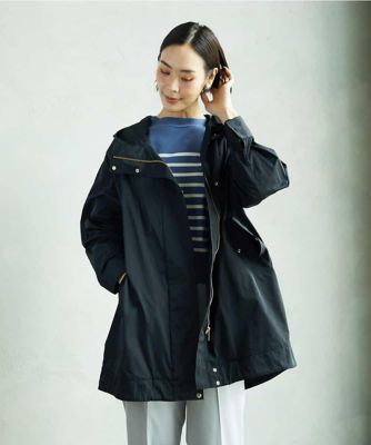 MICHELKLEIN(Women/小さいサイズ)/ミッシェルクラン [小さいサイズ]キルトライナー付きフードコート 94ブラック コート・ジャケット【三越伊勢丹/公式】