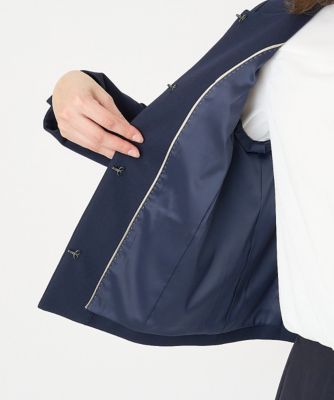 ［小さいサイズ］トリコットカノコノーカラージャケット（背抜き／セットアップ対応）