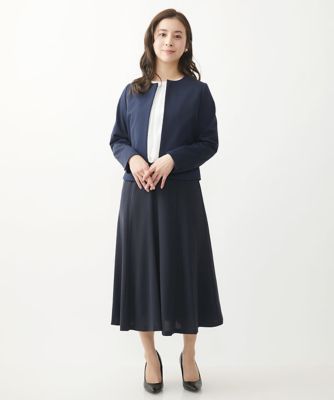 ［小さいサイズ］トリコットカノコノーカラージャケット（背抜き／セットアップ対応）