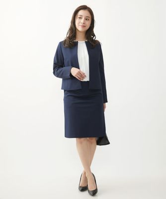 ［小さいサイズ］トリコットカノコノーカラージャケット（背抜き／セットアップ対応）