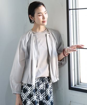 MICHELKLEIN(Women/小さいサイズ)/ミッシェルクラン ［小さいサイズ］シアーノーカラーブルゾン