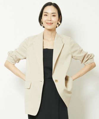 ＜MICHELKLEIN(Women/小さいサイズ)＞［小さいサイズ］リネンライクテーラードジャケット
