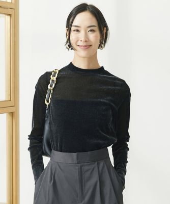 ［小さいサイズ］ナイロンチュールフロッキーカットソー