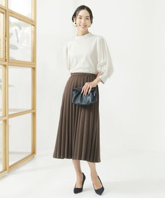 ［小さいサイズ］異素材ボリュームスリーブカットソー