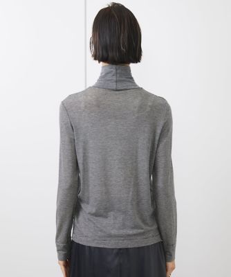 ［小さいサイズ］ハイネックボーダーカットソー（レイヤードにおすすめ）