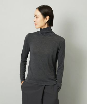 小さいサイズ］［レイヤードにおすすめ］シアーハイネック