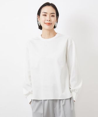 小さいサイズ］ワンポイント刺繍ロングスリーブカットソー