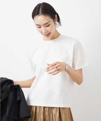 ＜MICHELKLEIN(Women/小さいサイズ)＞［小さいサイズ］ワンポイント刺繍Ｔシャツ