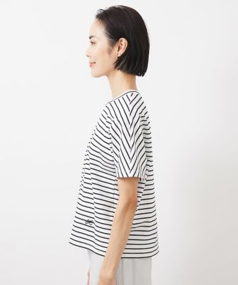 ［小さいサイズ］ワンポイント刺繍ボーダーＴシャツ