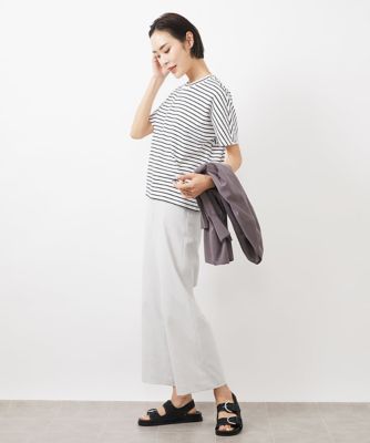 ［小さいサイズ］ワンポイント刺繍ボーダーＴシャツ