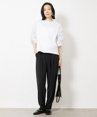 ［小さいサイズ］ギャザースリーブカットソー