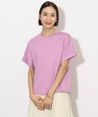 ＜MICHELKLEIN(Women/小さいサイズ)＞［小さいサイズ］ロールアップスリーブカットソー（着心地抜群）