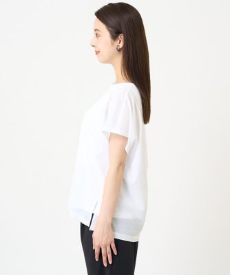 ［小さいサイズ］フレンチスリーブシアーカットソー（夏の１枚着におすすめ）