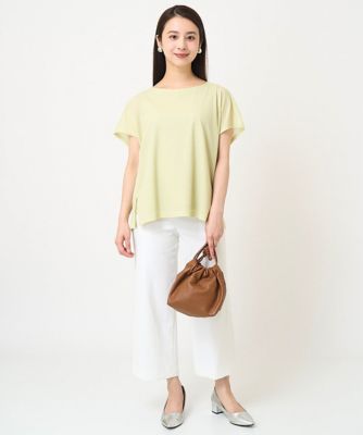 ［小さいサイズ］フレンチスリーブシアーカットソー（夏の１枚着におすすめ）