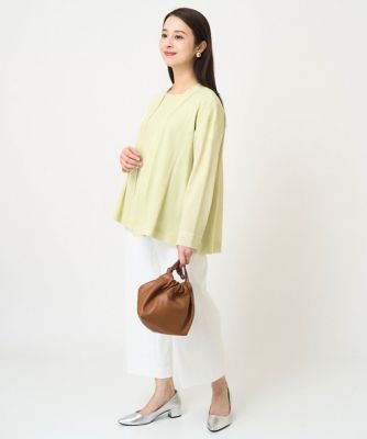 ［小さいサイズ］フレンチスリーブシアーカットソー（夏の１枚着におすすめ）