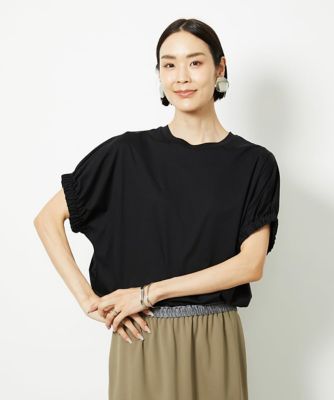 小さいサイズ］ギャザースリーブカットソー（接触冷感