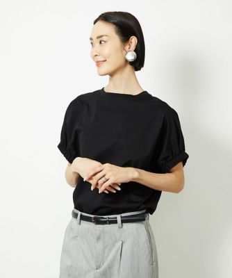 小さいサイズ］ギャザースリーブカットソー（接触冷感