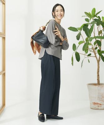 ［小さいサイズ］ソフトタッチチノワイドパンツ