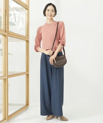 小さいサイズ］デニムライクワイドパンツ | MICHELKLEIN(Women/小さい