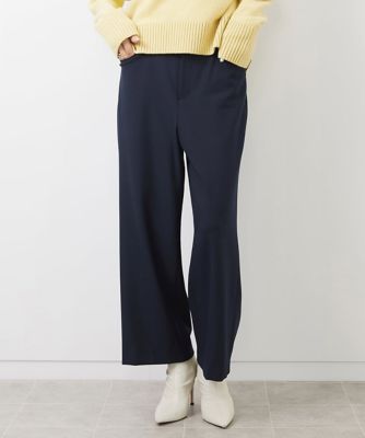 ミッシェルクラン（MICHEL ）/[小さいサイズ]裏起毛ワイドクロップドパンツ(機能素材/定番人気/新色追加) 小さいサイズ］裏起毛ワイドクロップドパンツ（機能素材／定番人気／新