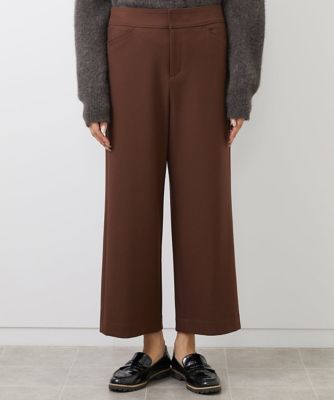 小さいサイズ］裏起毛ワイドクロップドパンツ（機能素材／定番人気／新