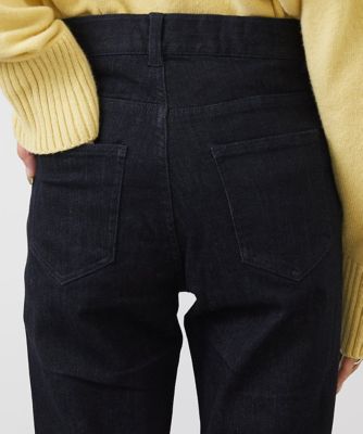 ［小さいサイズ］裏起毛ストレッチスリムパンツ（ブラック）