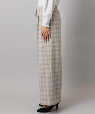 ミッシェルクラン（MICHEL ）/[小さいサイズ]2WAYストレッチチェックワイドパンツ 小さいサイズ］2WAYストレッチチェックワイドパンツ | MICHELKLEIN
