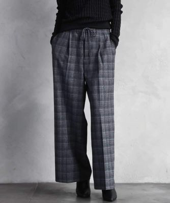 小さいサイズ］2WAYストレッチチェックワイドパンツ | MICHELKLEIN