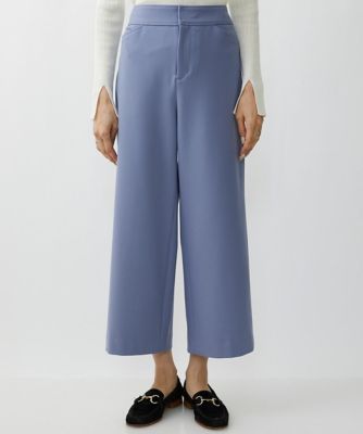 ［小さいサイズ］裏起毛ワイドクロップドパンツ（機能素材／定番人気）
