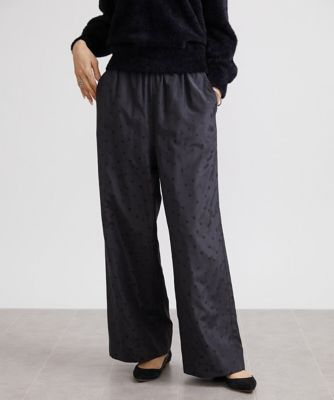 ＜MICHELKLEIN(Women/小さいサイズ)＞［小さいサイズ］ドットジャカードイージーパンツ