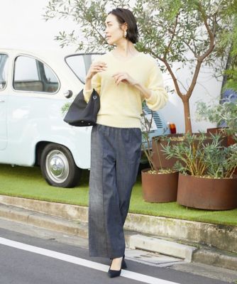 ［小さいサイズ］デニムライクイージーパンツ