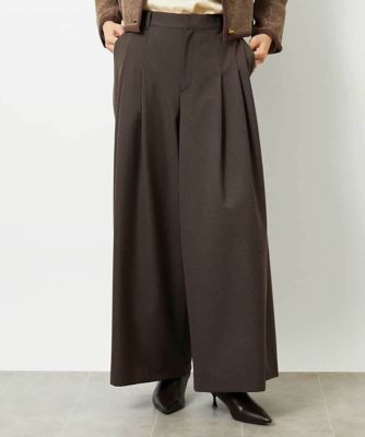 【NEW】ミッシェルクラン（MICHEL ）/[小さいサイズ]チェック柄2タックワイドパンツ 小さいサイズ］チェック柄2タックワイドパンツ | MICHELKLEIN(Women