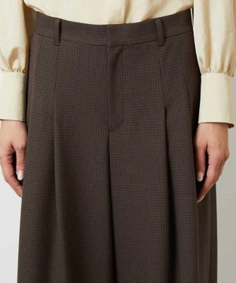 【NEW】ミッシェルクラン（MICHEL ）/[小さいサイズ]チェック柄2タックワイドパンツ 小さいサイズ］チェック柄2タックワイドパンツ | MICHELKLEIN(Women