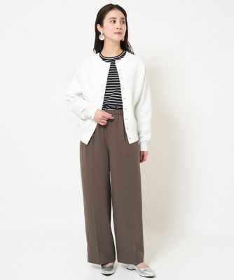 ［小さいサイズ］ストレッチツイルワイドパンツ