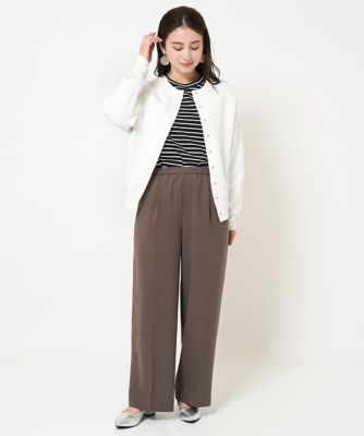 ［小さいサイズ］ストレッチツイルワイドパンツ