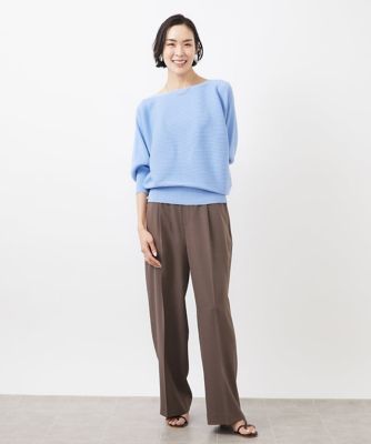［小さいサイズ］ストレッチツイルワイドパンツ