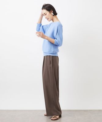 ［小さいサイズ］ストレッチツイルワイドパンツ