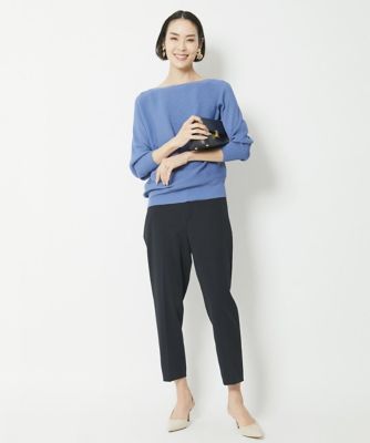 ［小さいサイズ］　ストレッチスリムテーパードパンツ（８分丈／定番人気）