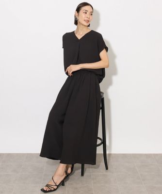 ミッシェルクラン（MICHEL ）/[ 小さいサイズ]楊柳ギャザーワイドパンツ(セットアップ対応) 小さいサイズ］楊柳ギャザーワイドパンツ（セットアップ対応