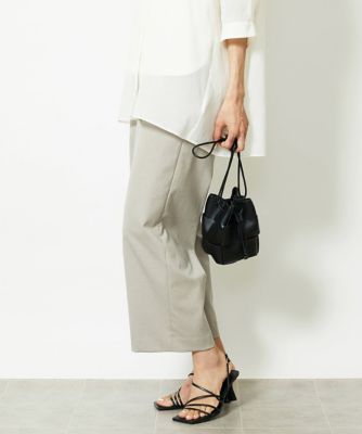 MICHELKLEIN(Women/小さいサイズ)/ミッシェルクラン [小さいサイズ]ツイルストレッチワイドパンツ 82ベージュ パンツ・ズボン【三越伊勢丹/公式】