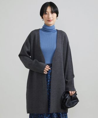 ［小さいサイズ］ダブルフェイスニットコーディガン