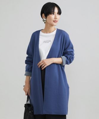 ［小さいサイズ］ダブルフェイスニットコーディガン