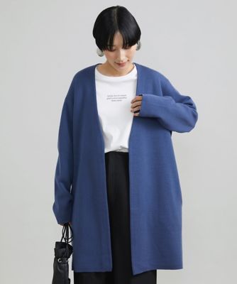 ［小さいサイズ］ダブルフェイスニットコーディガン