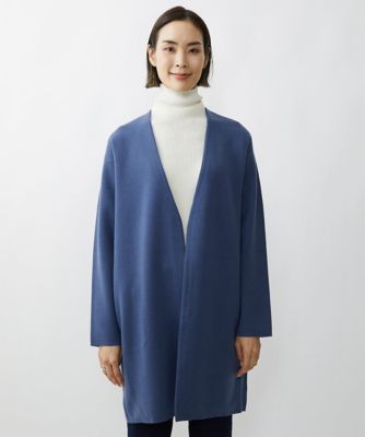 ［小さいサイズ］ダブルフェイスニットコーディガン