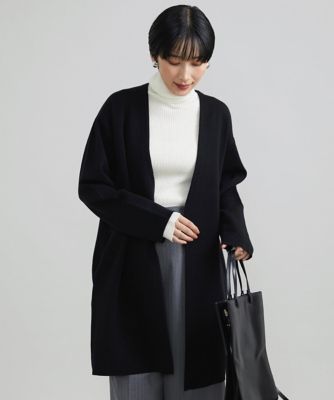 ［小さいサイズ］ダブルフェイスニットコーディガン