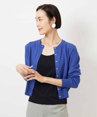 ＜MICHELKLEIN(Women/小さいサイズ)＞［小さいサイズ］コンパクトクルーネックカーディガン