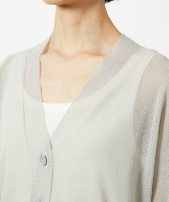 小さいサイズ］Vネックシアーカーディガン | MICHELKLEIN(Women